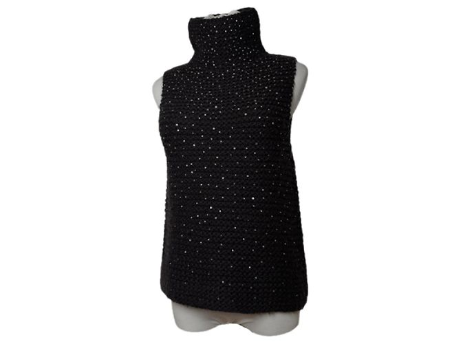 Fendi schwarze Wollstrickware 
