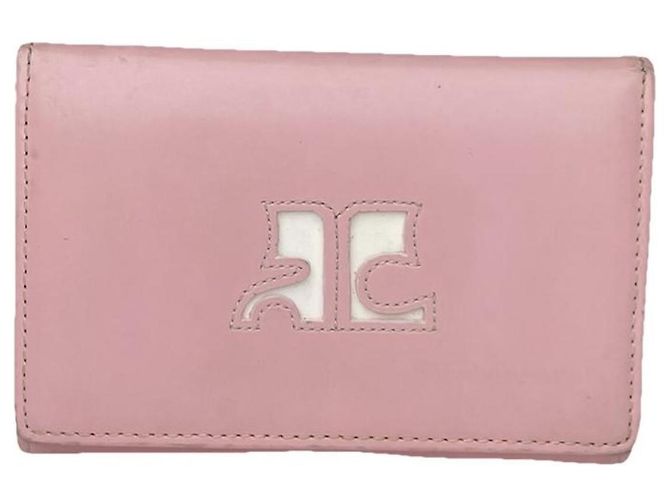 Courreges Bolsa de couro rosa Courrèges