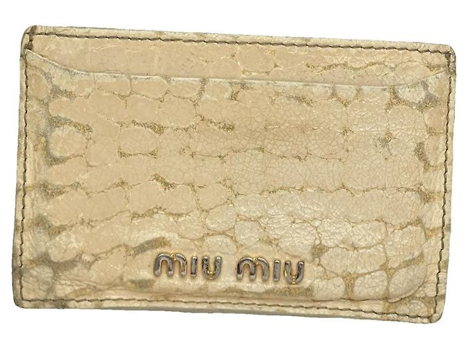 Bolsa de couro branco Miu Miu