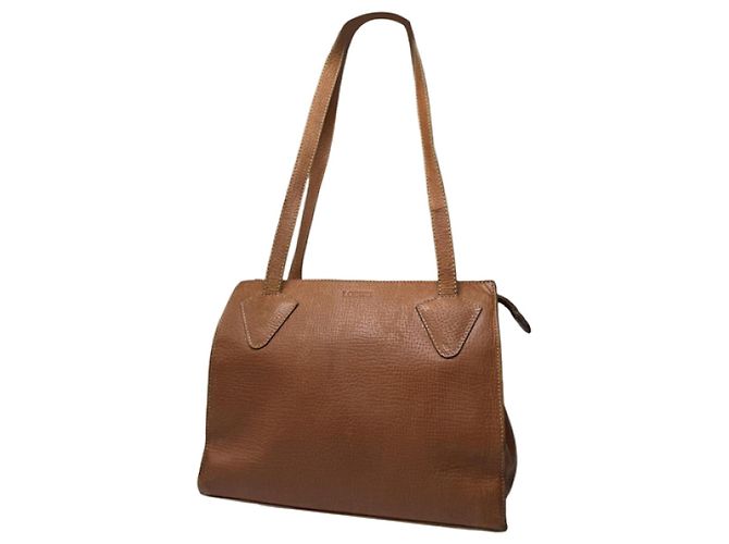 Bolso de mano de cuero marrón Loewe Puzzle Castaño