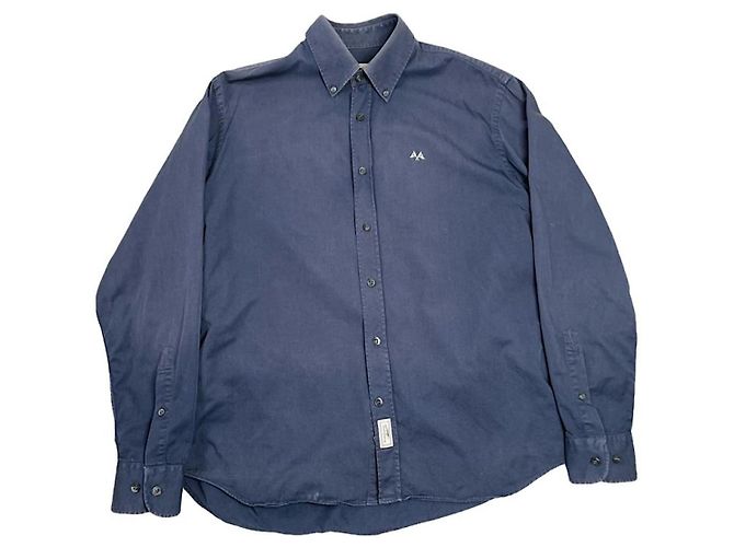 Camicia in cotone blu navy Burberry