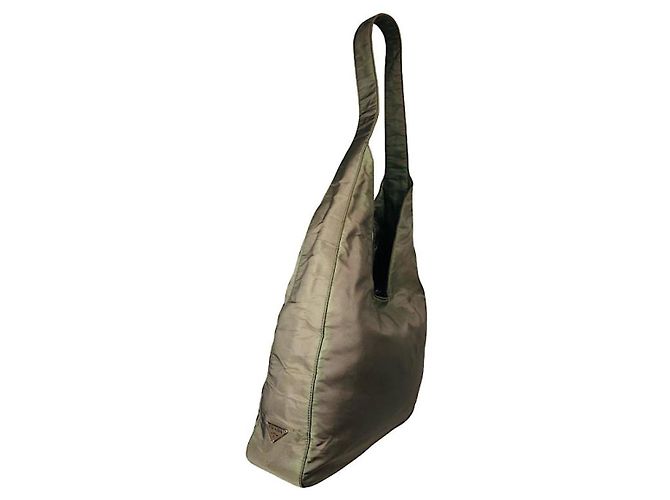 Prada Cleo grüne Polyester-Handtasche