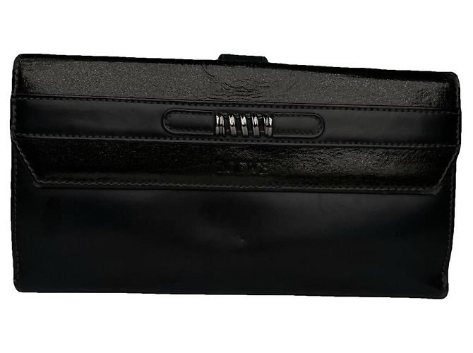 Portafoglio in pelle nera Loewe Nero