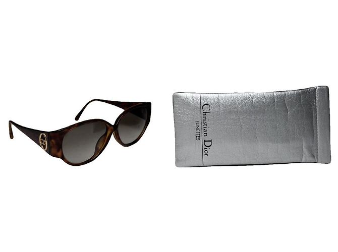 Occhiali da sole in plastica marroni Dior Marrone