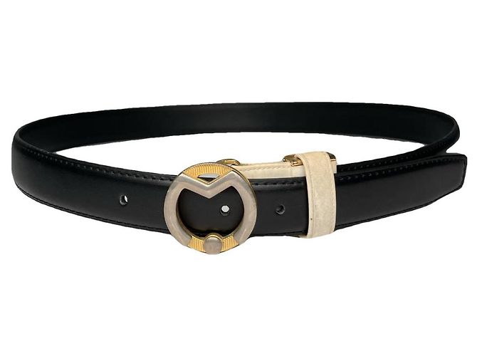 Autre Marque Cinturón de cuero negro Mila Schön Concept
