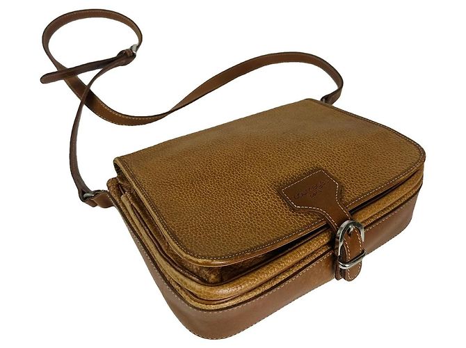 Courreges Bolsa de couro marrom Courrèges