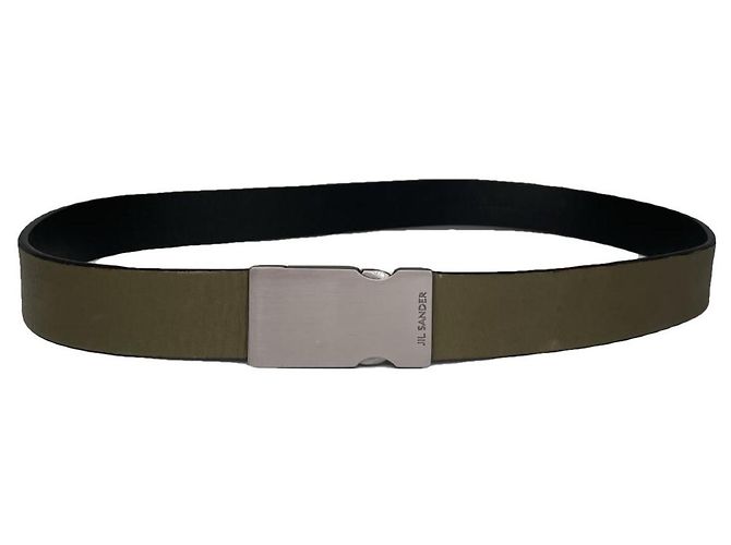 Cinturón de cuero caqui Jil Sander