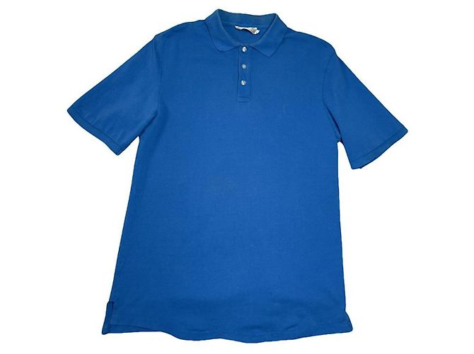 Polo in cotone blu Yves Saint Laurent