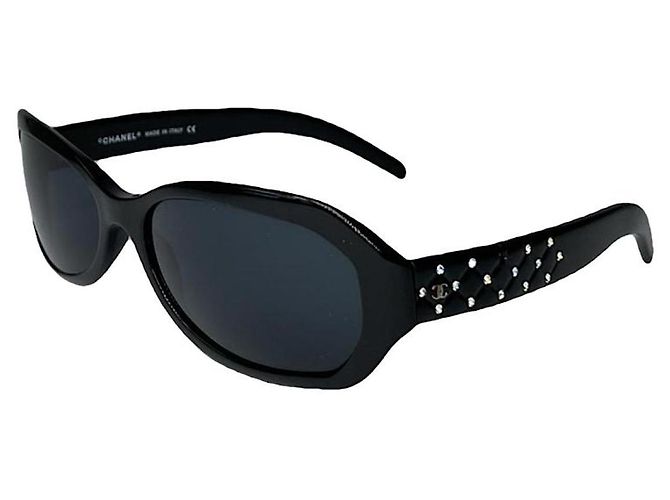 Timeless Occhiali da sole in plastica nera Chanel Nero 