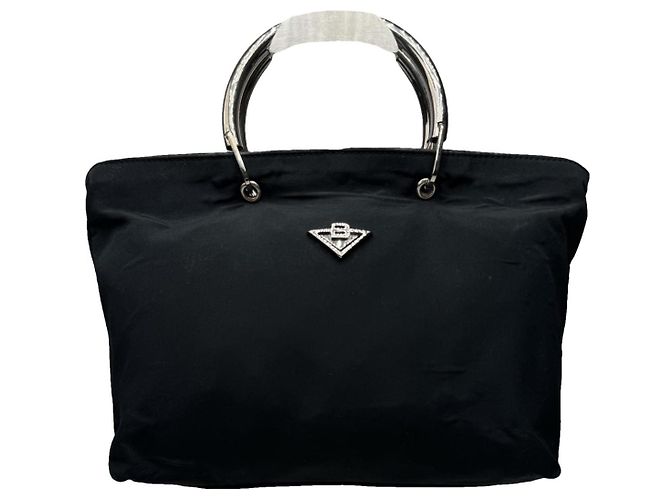 Borsa in cotone nera Double Knot di Bottega Veneta Nero