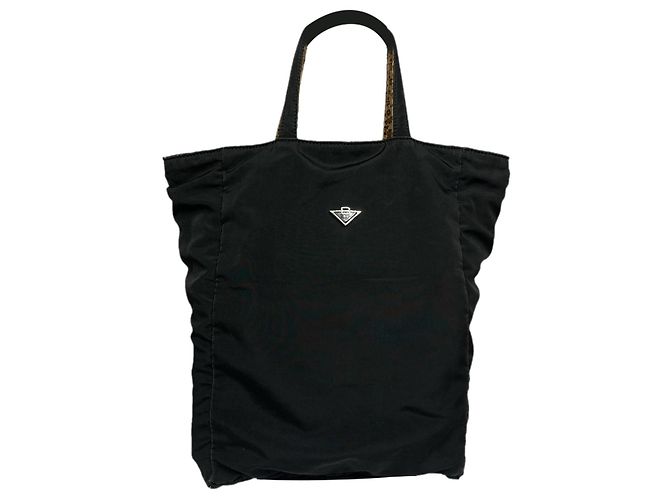 Bottega Veneta schwarze Polyester-Handtasche