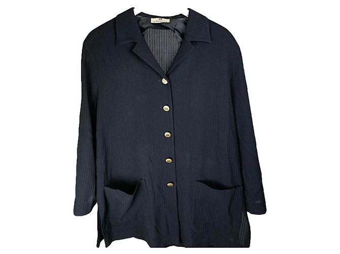 Givenchy Navy Wool Coat Navy blue