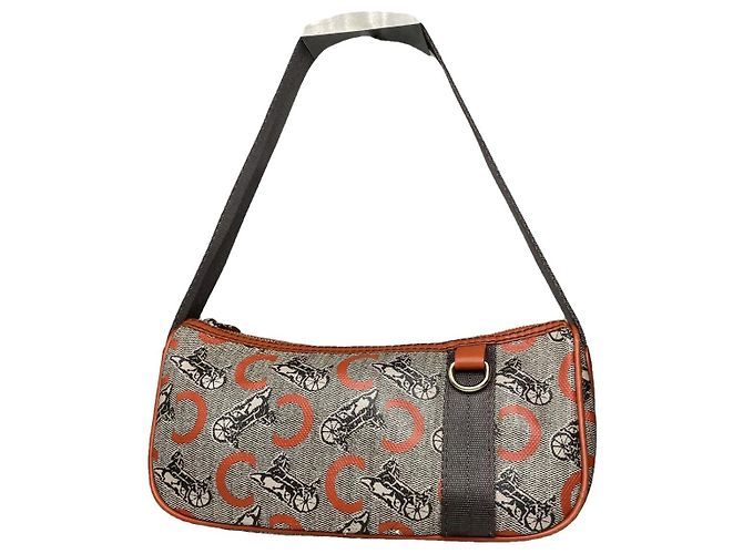 Triomphe Céline Bolsa de couro cinza Celine Ava