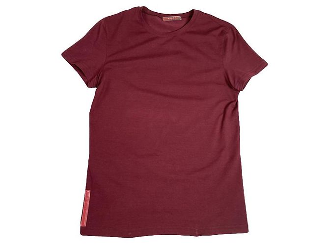 Prada Burgundy Cotton Top Dark red