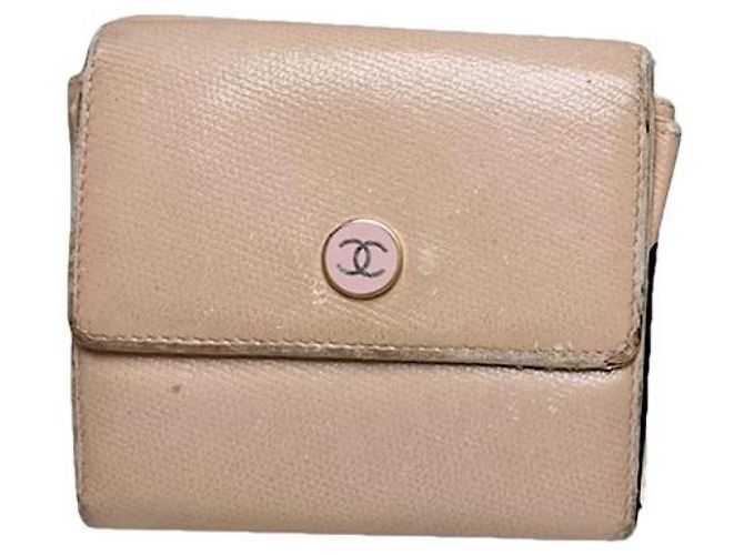 Chanel 19 rosa Leder Geldbörse Pink