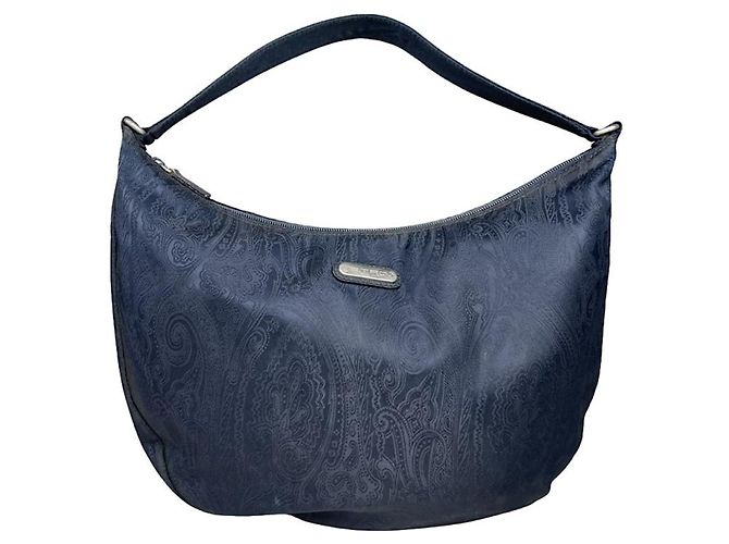 Etro blaue Polyester-Handtasche