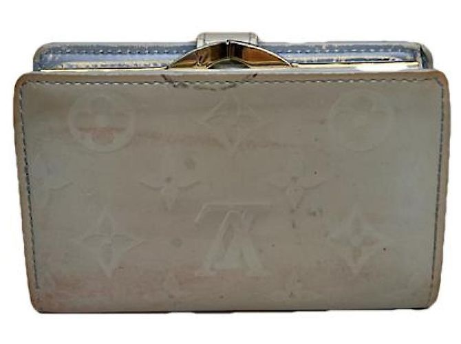 Louis Vuitton Juliette Silver Leather Wallet Silvery
