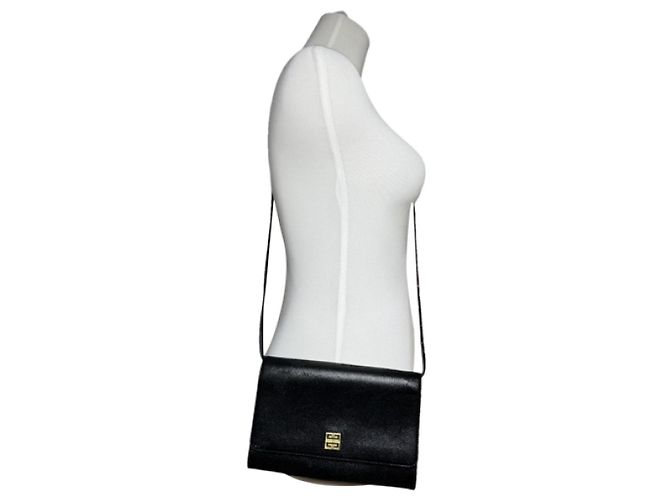 Bolsa de couro preto Givenchy 4G