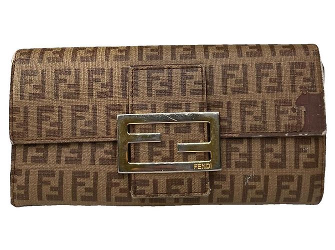 Fendi Baguette Brown Leather Wallet