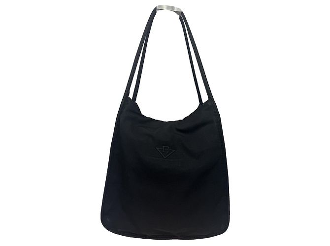 Borsa a mano in cotone nero Bottega Veneta