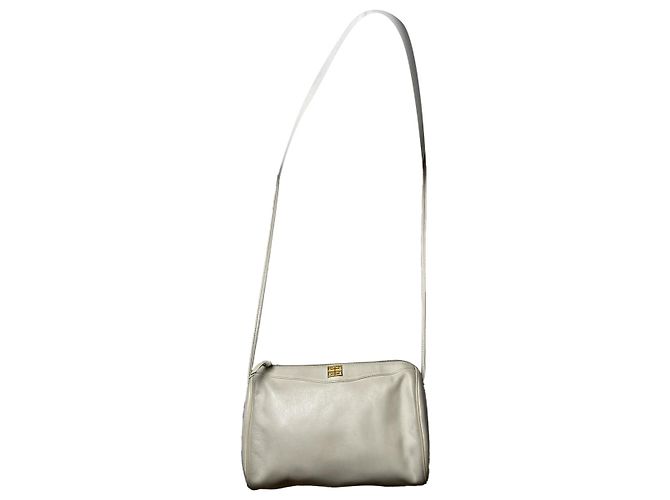 Bolsa de couro branco Givenchy 4G