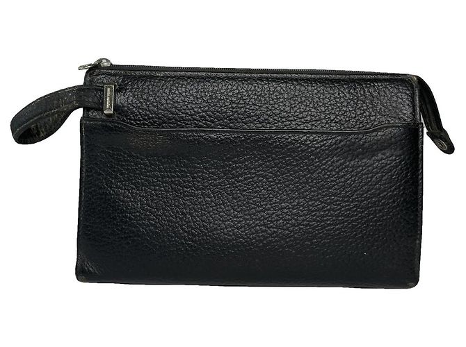 Clutch in pelle nera ANNE KLEIN Nero