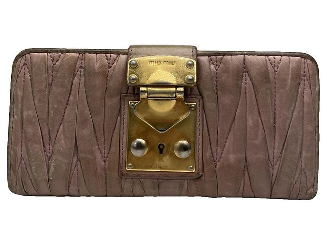 Miu Miu Pink Leather Wallet