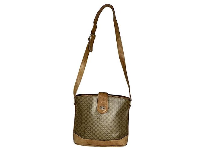 Céline Borsa a secchiello in pelle marrone Celine