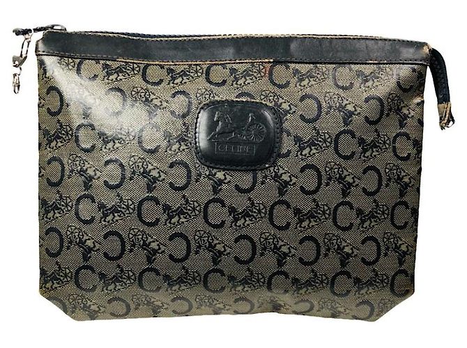 Céline Clutch in pelle nera Celine Nero