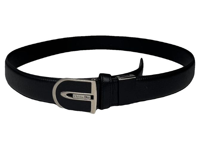 Dior schwarzer Ledergürtel 