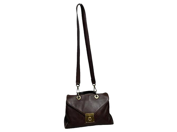 Bolsa de couro marrom Jil Sander