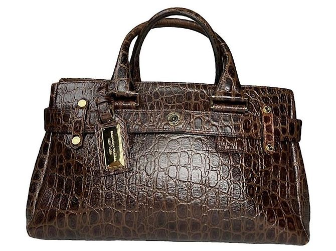 Autre Marque Bolsa de couro marrom Samantha Thavasa