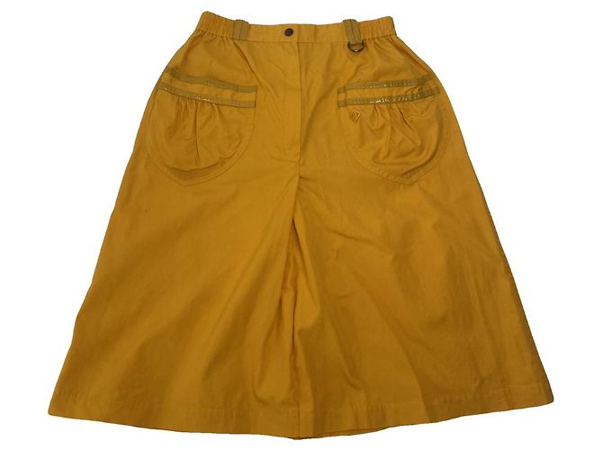 Falda de algodón amarilla de Dior Amarillo 