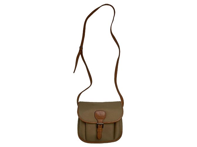 Courreges Bolsa de mão de algodão marrom Courrèges