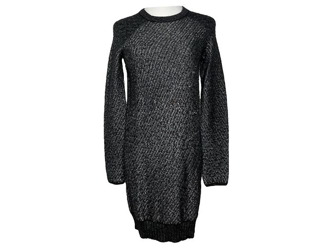 Anthrazitfarbene Wollkleid von Alexander Wang Anthrazitgrau