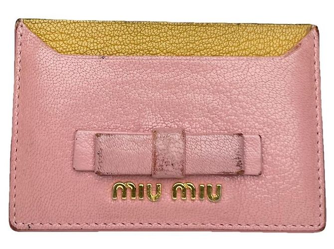 Bolsa de couro rosa Miu Miu