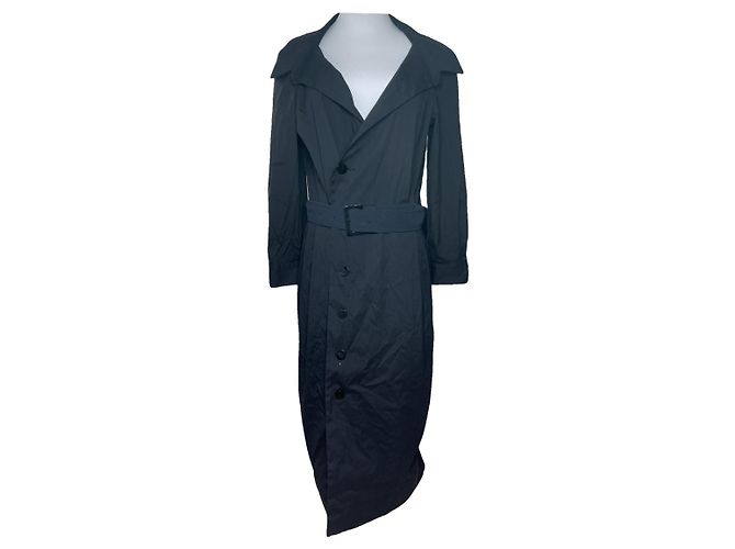 Abrigo trench de algodón negro Jean Paul Gaultier