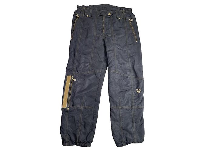 MCM Navy Polyester Trouser Navy blue
