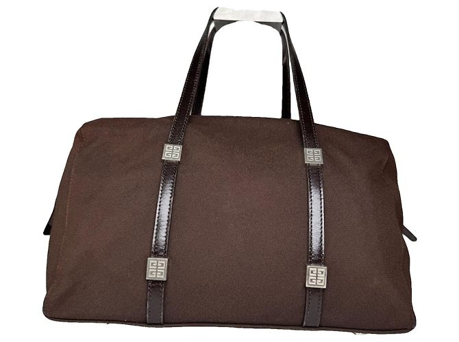 Bolsa de mão de algodão marrom Givenchy 4G