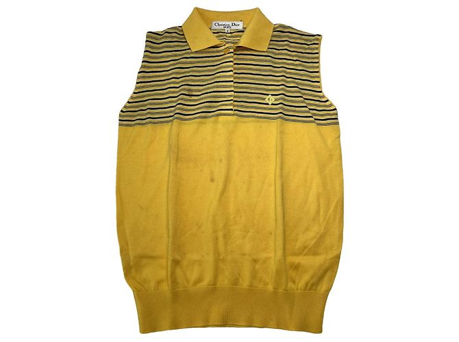 Top de algodón amarillo J'Adior de Dior
