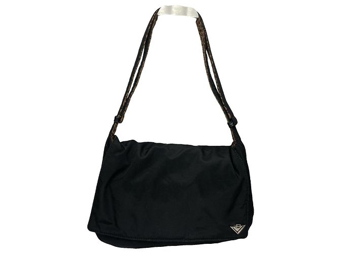 Bottega Veneta schwarze Polyester-Handtasche
