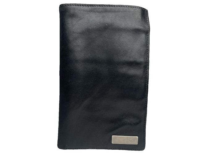 Fendi schwarze Lederhandtasche