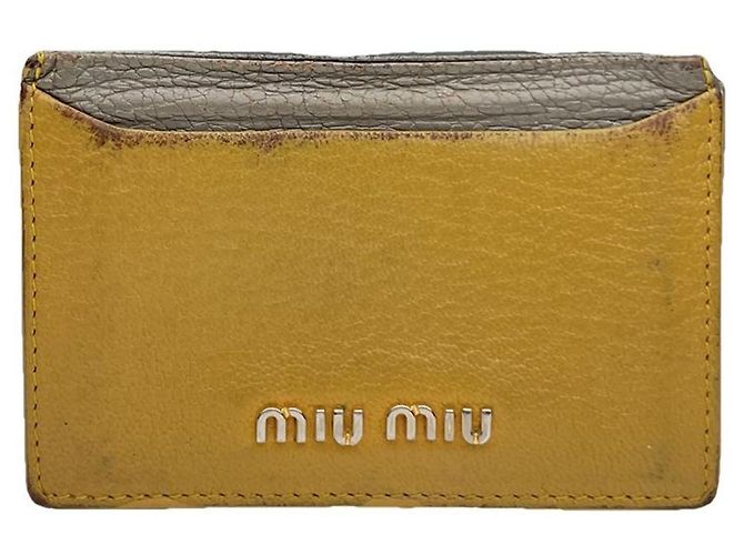 Bolsa de couro amarelo Miu Miu