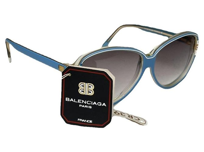 Balenciaga Blue Plastic Sunglasses