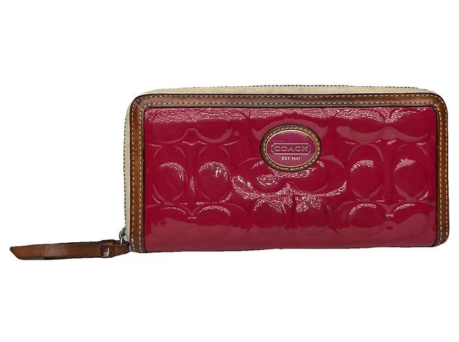 Coach Cartable mini sierra Red Patent Leather Wallet