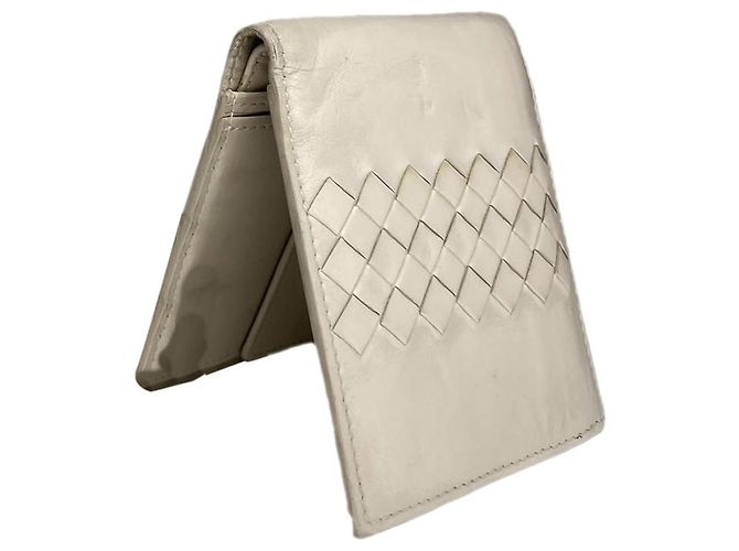 Bottega Veneta White Leather Wallet