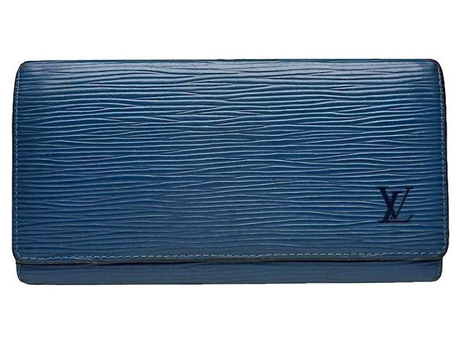 Bolso de cuero azul Louis Vuitton