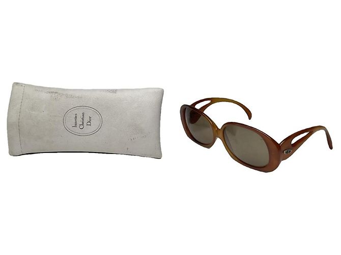Gafas de sol de plástico marrón Dior Castaño