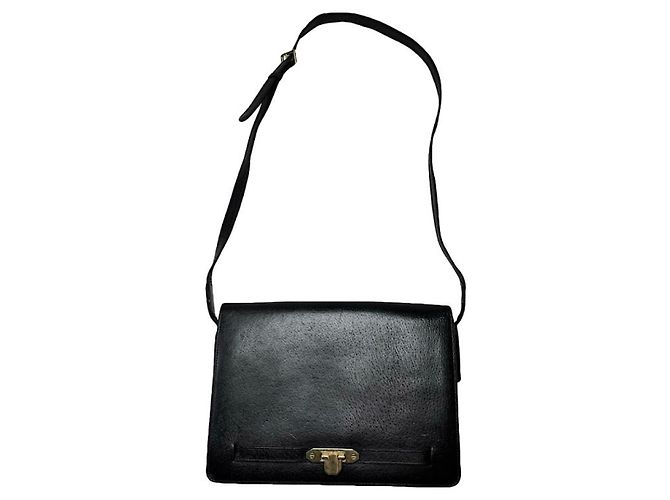 Valentino Garavani Vsling Black Leather Handbag 