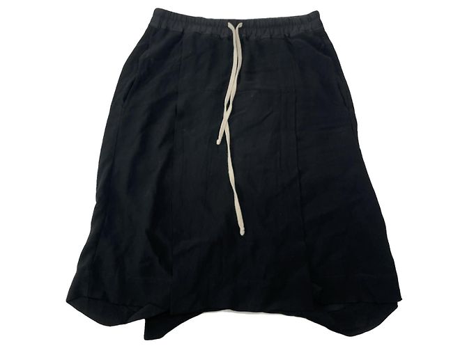 Pantalón de seda negro Rick Owens